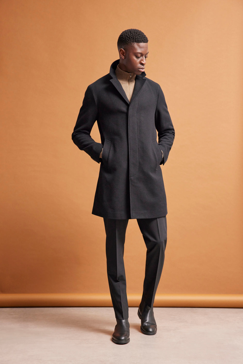 Berg Half Zip Genser - Brun/ Teak